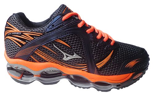 Tênis Mizuno Prophecy Preto e Laranja MOD:10535