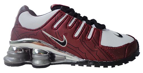 Tênis Infantil Nike Shox NZ Branco e Vinho MOD: 10544